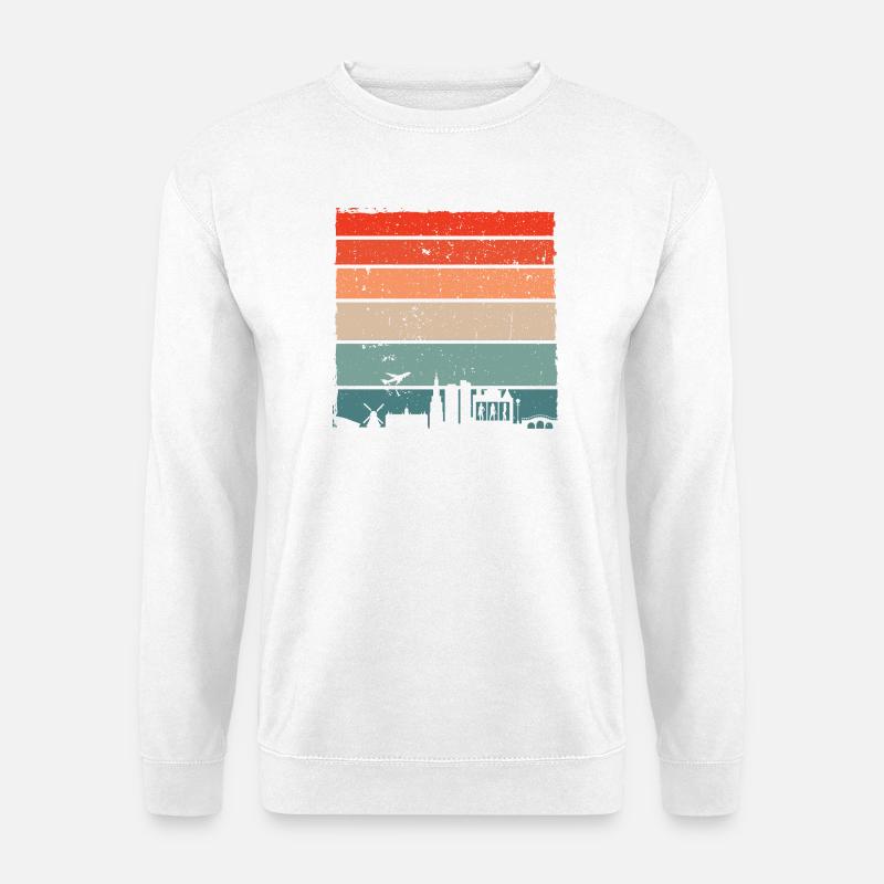 Sunset Skyline Silhouette - Unisex Sweatshirt - white