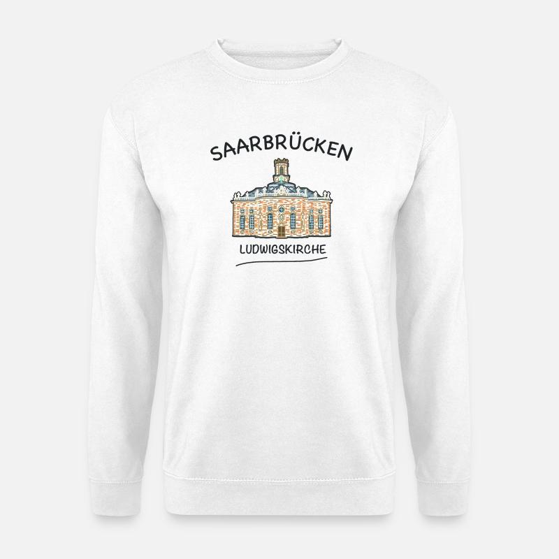 Saarbrücken, Ludwigskirche - Unisex Pullover - Weiß