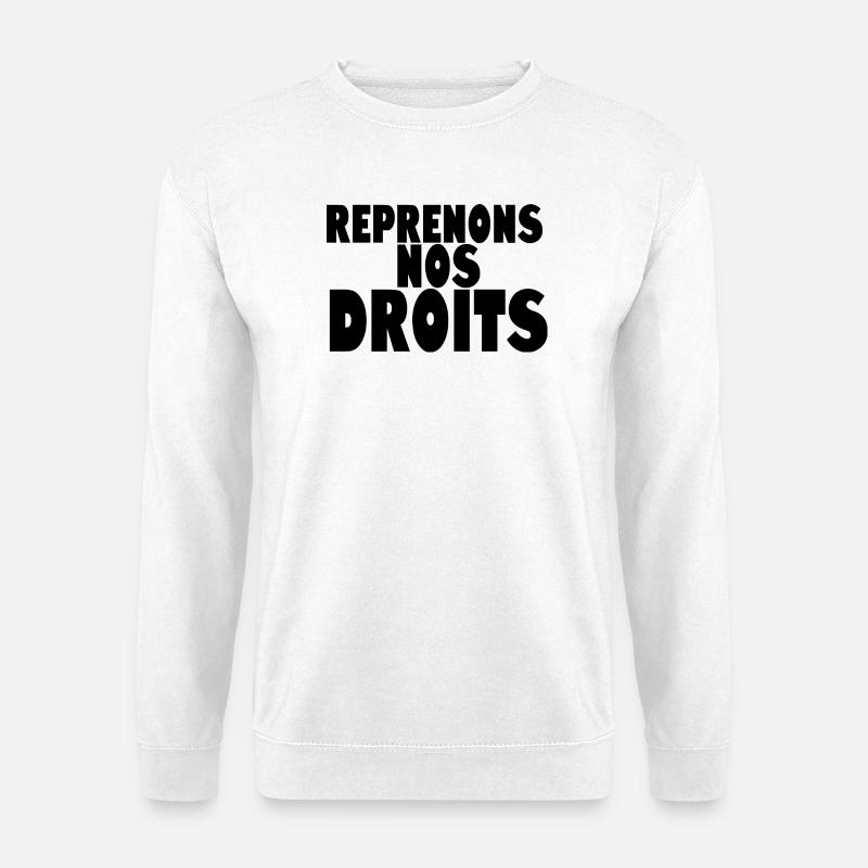 Reprenons nos doits manif - Sweat-shirt Unisexe - blanc