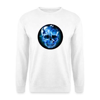 mystérieux crâne de verre en apparence de verre - Sweat-shirt Unisexe - blanc - Devant