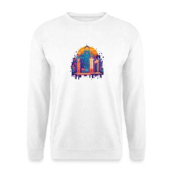 Bunte Stadt - Unisex Pullover - Weiß - Vorne