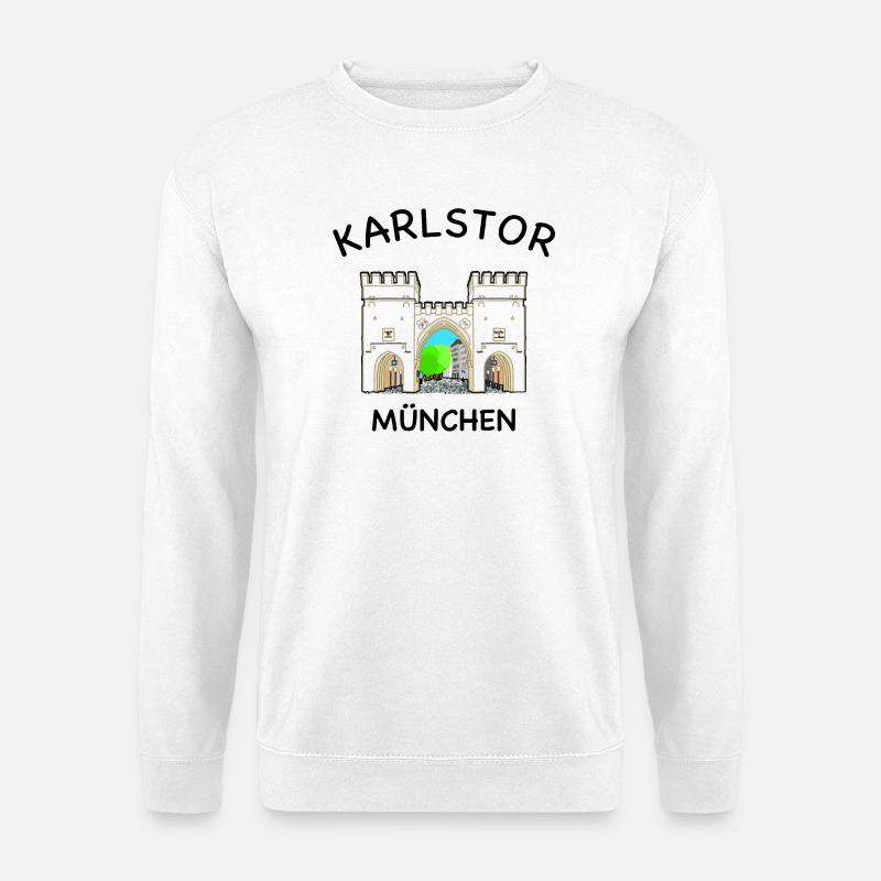 München, Karlstor am Stachus, Bayern - Unisex Pullover - Weiß