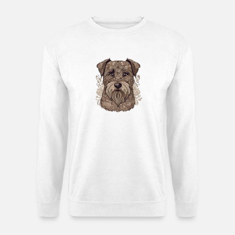 Muster-Hund - Unisex Pullover - Weiß