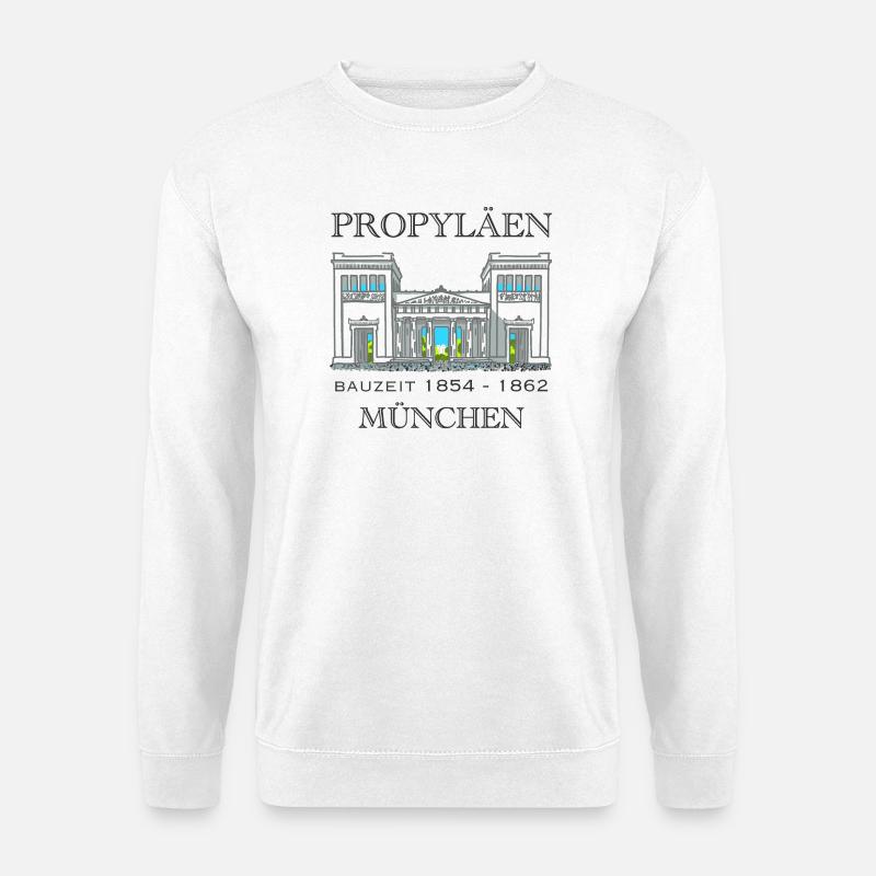 München Propyläen, Bayern - Unisex Pullover - Weiß