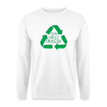 dua ned urassn-sei nicht verschwenderisch, Dialekt - Unisex Pullover - Weiß - Vorne