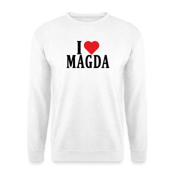 nom t-shirt J’aime Magda t-shirt idée cadeau - Sweat-shirt Unisexe - blanc - Devant
