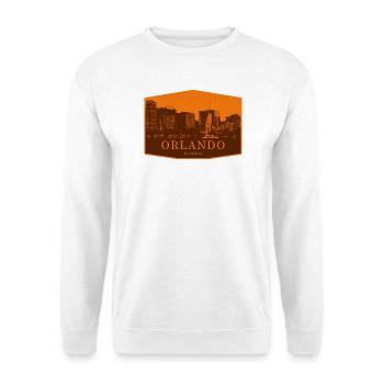 Orlando Skyline Badge Orange - Unisex Pullover - Weiß - Vorne