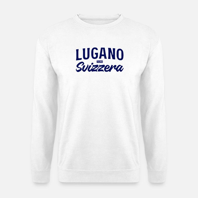 Lugano Svizzera Script Design - Unisex Pullover - Weiß