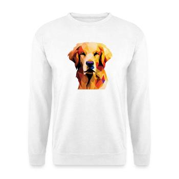 Golden Retriever Hund Polygon - Unisex Pullover - Weiß - Vorne