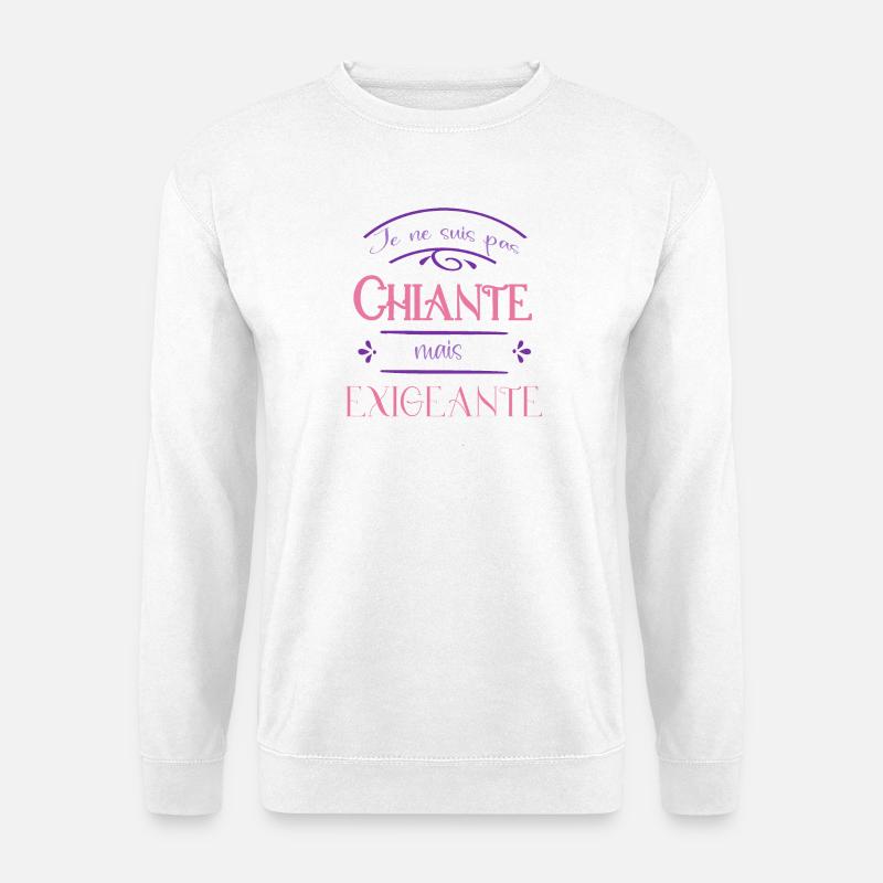 Ich bin nicht langweilig, sondern anspruchsvoll - Unisex Pullover - Weiß