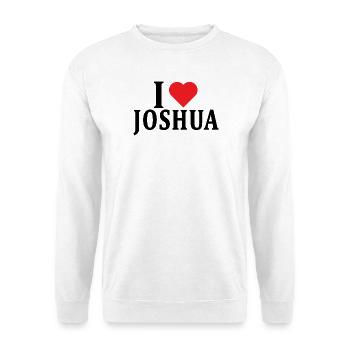 nom du t-shirt J’aime Joshua idée cadeau de t-shirt - Sweat-shirt Unisexe - blanc - Devant