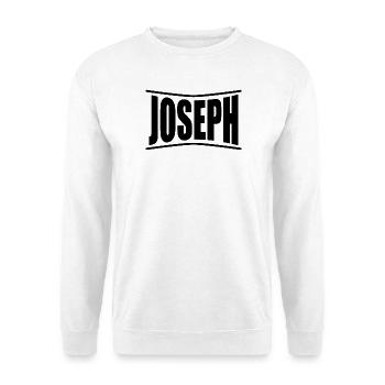 Name T-Shirt Joseph T-Shirt Geschenkidee - Unisex Pullover - Weiß - Vorne