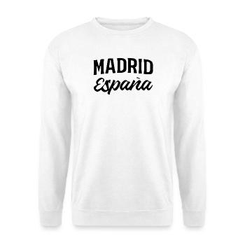 Lettrage madrilène avec accent espagnol - Sweat-shirt Unisexe - blanc - Devant