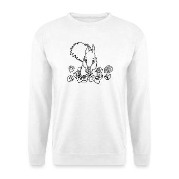 Flauschiges, süßes Eichhörnchen zum Liebhaben - Unisex Pullover - Weiß - Vorne