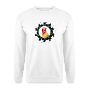 Magnifique coq en plumes - Sweat-shirt Unisexe - blanc - Devant