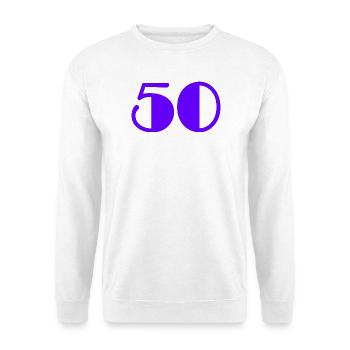 50. 50 YEARS. 50th ANNIVERSARY. BIRTHDAY 50 YEARS. - Unisex Sweatshirt - white - Front