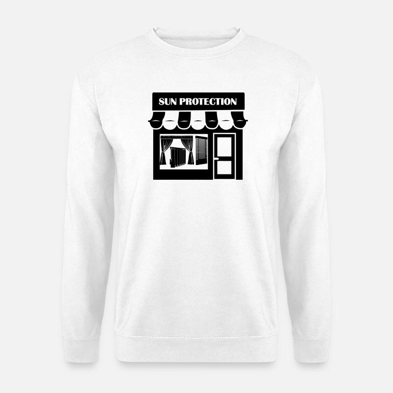 Jalousien Vorhänge 31 - Unisex Pullover - Weiß