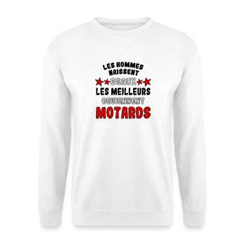 Les meilleurs deviennent motards - Sweat-shirt Unisexe - blanc - Devant