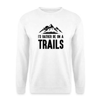 Berge - Ich bin lieber auf einem Trail - Unisex Pullover - Weiß - Vorne