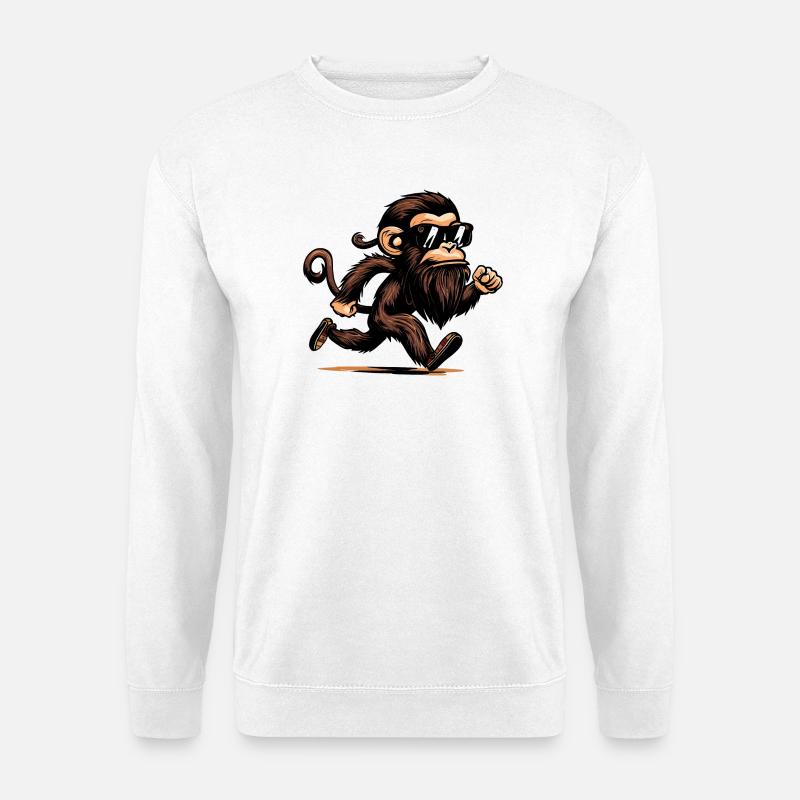 Running Monkey - Unisex Sweatshirt - white