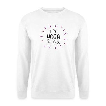 C’est Yoga O’clock - Sweat-shirt Unisexe - blanc - Devant