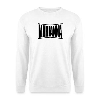 nom t-shirt Marianna t-shirt idée cadeau - Sweat-shirt Unisexe - blanc - Devant