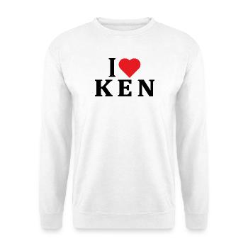 nom du t-shirt J’adore l’idée cadeau du t-shirt Ken - Sweat-shirt Unisexe - blanc - Devant