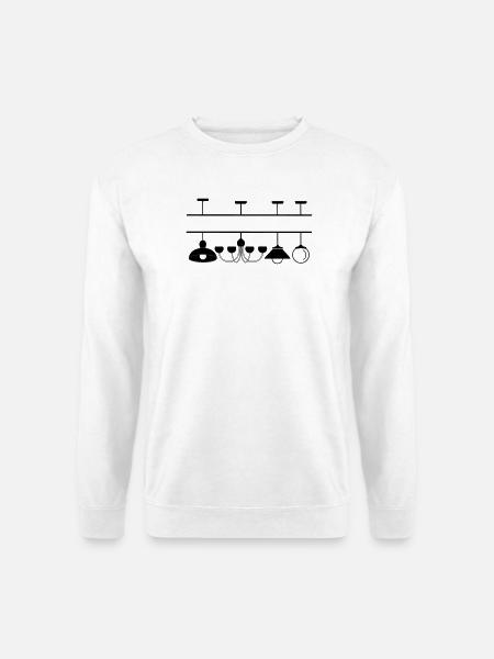 Lamps recess for own text - Unisex Sweatshirt - white