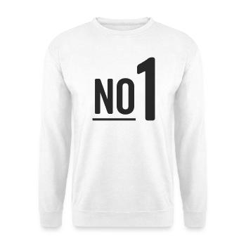 No 1 - Unisex Pullover - Weiß - Vorne