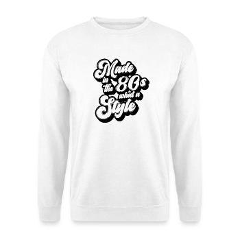 Made in the 80s schwarz weiss - Unisex Pullover - Weiß - Vorne