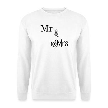Mr and Mrs - Unisex Sweatshirt - white - Front