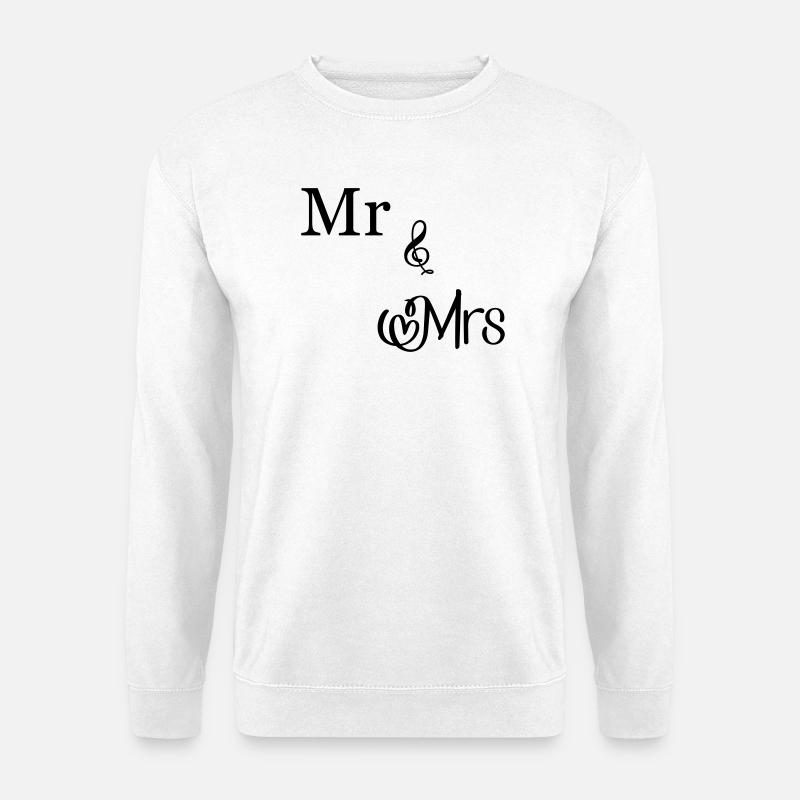 Mr and Mrs - Unisex Pullover - Weiß