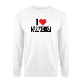 nom du t-shirt J’adore Mariateresa t-shirt - Sweat-shirt Unisexe - blanc - Devant