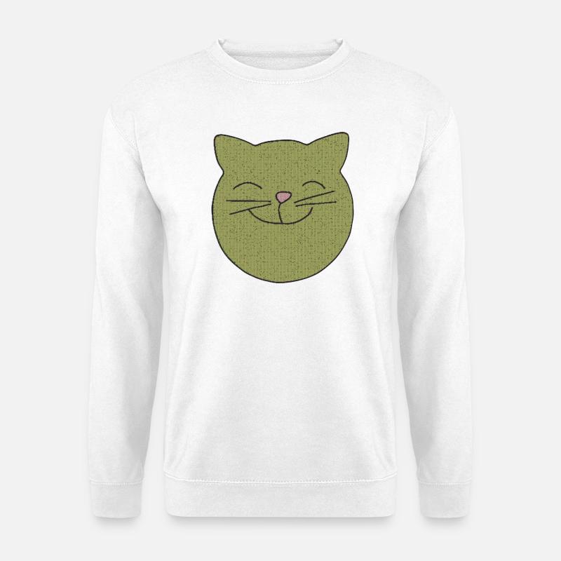 Cat laughs - Unisex Sweatshirt - white