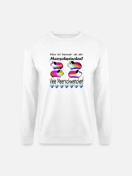 Pinke Meerschweinchen bunt - Unisex Pullover - Weiß
