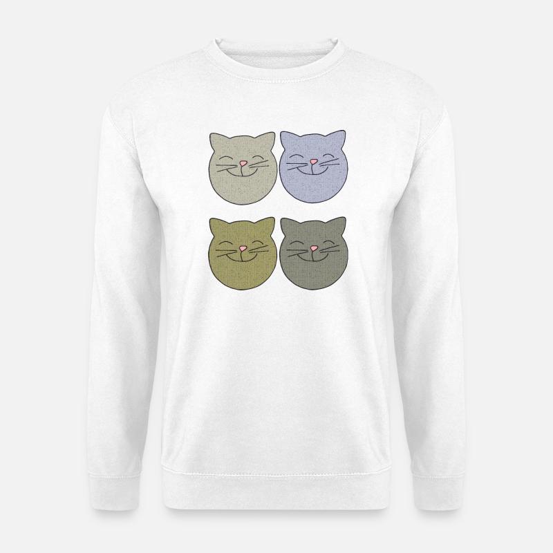 katzen 4er pack - Unisex Pullover - Weiß
