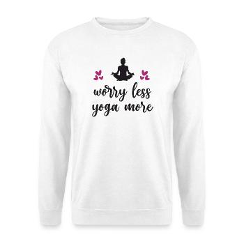 Worry Less Yoga More - Unisex Sweatshirt - white - Front