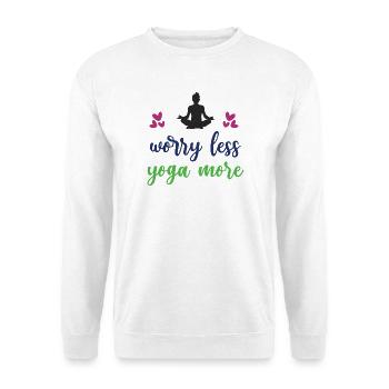 Worry Less Yoga More - Unisex Sweatshirt - white - Front