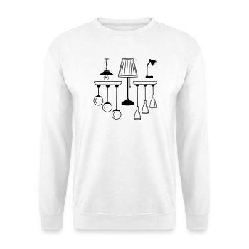 Sammlung von Lampen und Beleuchtung - Unisex Pullover - Weiß - Vorne
