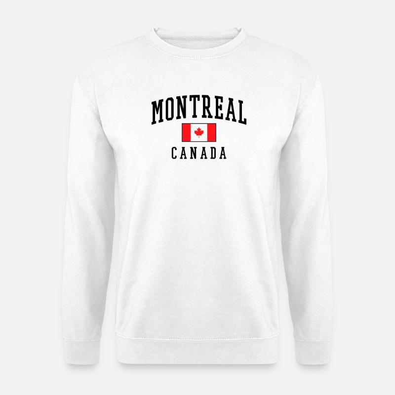 Montreal Kanada Design mit Ahornblattmotiv - Unisex Pullover - Weiß