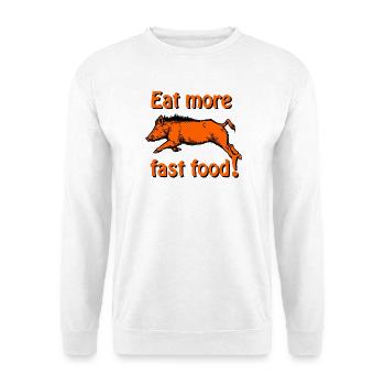 Defectors in the jump - Eat more fast food - Unisex Sweatshirt - white - Front
