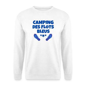 camping, fan de camping - Sweat-shirt Unisexe - blanc - Devant