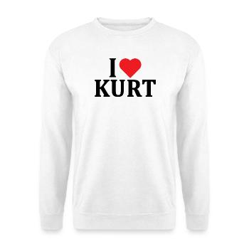 t-shirt name I love Kurt t-shirt gift idea - Unisex Sweatshirt - white - Front