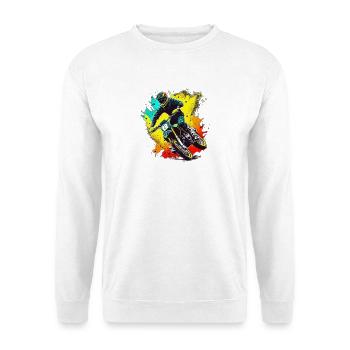 Motocross Farbexplosion - Unisex Pullover - Weiß - Vorne