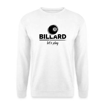 billard 8 ball pool fans Freudne Verein Team cup - Unisex Pullover - Weiß - Vorne