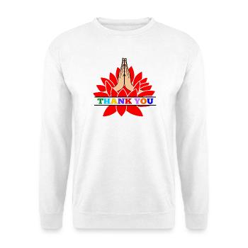 Thank you namaste - Unisex Sweatshirt - white - Front