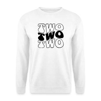 Deux enfants 2e anniversaire garçons filles 2 ans - Sweat-shirt Unisexe - blanc - Devant