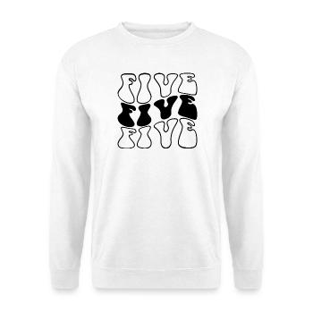 Cinq enfants 5e anniversaire garçons filles 5 ans - Sweat-shirt Unisexe - blanc - Devant