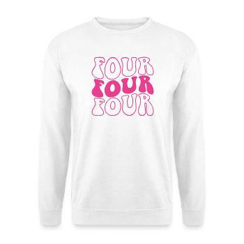 Four 4th Birthday For Girls 4 Years Old - Unisex Sweatshirt - white - Front