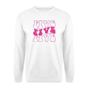 Five 5th Birthday For Girls 5 Years Old - Unisex Sweatshirt - white - Front